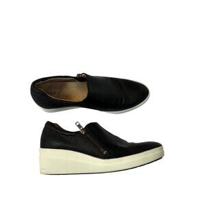 Naturalizer Black Leather Slip On Platform Shoes Women’s Size 9 Comfort